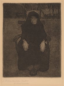 Donna anziana seduta