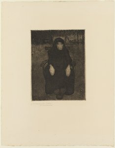 Donna anziana seduta da Paula Modersohn Becker