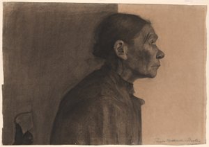 Donna di profilo, girata a destra da Paula Modersohn Becker