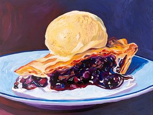 Torta ai frutti di bosco e gelato