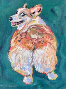 Un vivace cane di razza Corgi