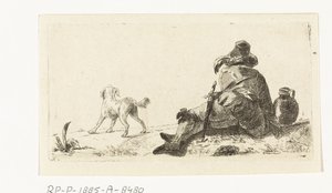 Uomo con cane da Paulus Charles Gerard Poelman