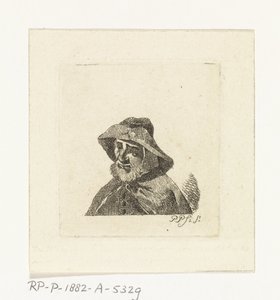 Vecchio con cappello da pescatore da Paulus Charles Gerard Poelman