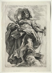 Santa Caterina tra le nuvole da Paulus Moreelse
