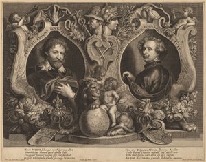 Rubens e van Dyck, un doppio ritratto da Paulus Pontius, after Sir Anthony van Dyck and Erasmus Quellinus II
