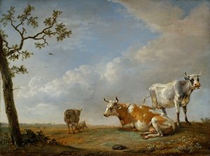 Animali a riposo nel pascolo da Paulus Potter