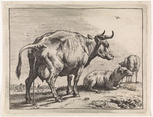 Mucca che urina Il Bullenboekje (titolo della serie) da Paulus Potter