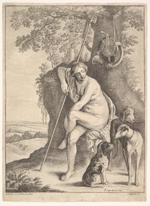 Figura seduta di Diana la cacciatrice da Paulus Potter
