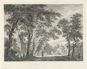 Veduta del villaggio di Driebergen, 1754 da Paulus van Liender