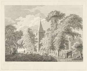 Veduta del villaggio di Maartensdijk, 1753 da Paulus van Liender