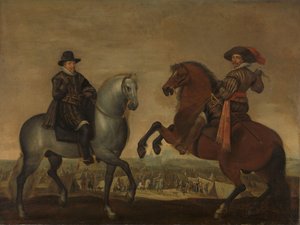 Principi Maurits e Frederik Hendrik a Cavallo da Pauwels van Hillegaert (workshop of)