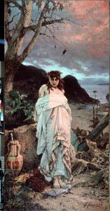 ""Medusa"" Rappresentazione di una delle gorgoni con lo sguardo ipnotico - Dipinto di Pavel Alexandrovich Svedomsky (1849-1904) 1882 Galleria Statale Tretyakov, Mosca da Pavel Alexandrovich Svedomsky