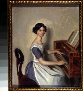 Ritratto di Nadezhda Zhdanovich al clavicembalo