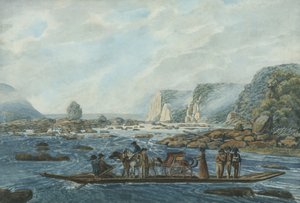 Una scena di traghetto sul Susquehanna a Wright
