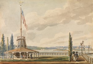 La prima vista del viaggiatore di New York—The Battery e Flagstaff, 1811-ca. 1813 da Pavel Petrovic Svin