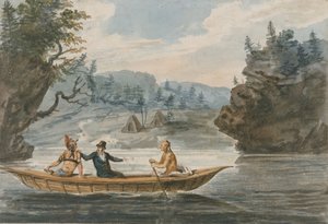 Due Indiani e un Uomo Bianco in una Canoa, 1811-ca. 1813