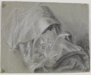 Studio di drappeggio con la stella dell
