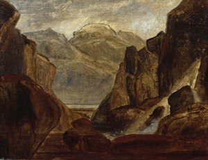 Paesaggio del fiordo con cascata da Peder Balke