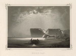 Nordcap. Illustrazione tratta dal libro Norge fremstillet i Tegninger di Asbjørnsen, P.Chr. e pubblicato da Chr. Tønsberg (no, 1848) da Peder Balke