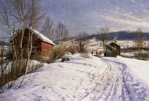 Paesaggio Invernale, Lillehammer da Peder Monsted