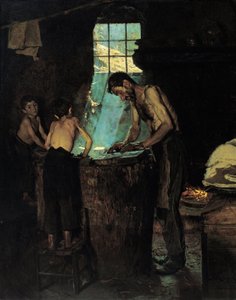 Cappellai del villaggio italiano da Peder Severin Krøyer