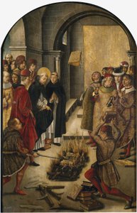 San Domenico di Guzmán e gli albigesi da Pedro Berruguete