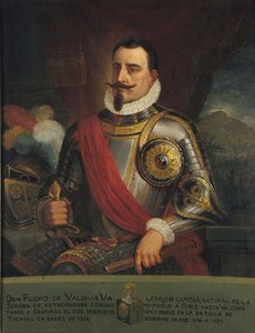 Ritratto di Pedro de Valdivia da Pedro León Carmona