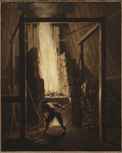 Interno della fonderia di rame a Falun