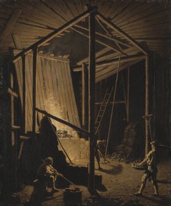 Fonderia di rame nelle miniere di Falun (Svezia) da Pehr Hilleström