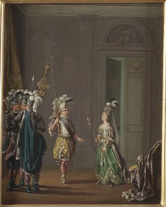 Gustavo III di Svezia e Ulrika Eleonora von Fersen - di Hillestroem, Pehr (1732-1816). Olio su tela. Dimensioni: 50x40 cm. Nationalmuseum Stoccolma da Pehr Hilleström
