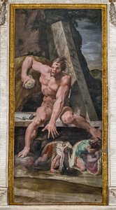 Compagni di Ulisse che fuggono da Polifemo, (dettaglio) dalla Sala di Polifemo da Pellegrino Tibaldi