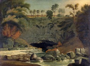 Porth-yr-Ogof, Brecknockshire, 1819 da Penry Williams