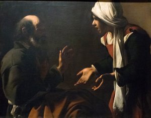 Il rinnegamento di San Pietro da Pensionante de Saraceni