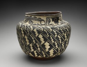 Vaso (Olla) con motivo a gradini
