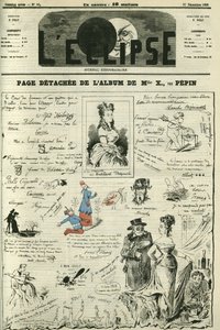 Pagina staccata di Mademoiselle X. Copertina in "L