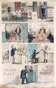 Le sette età del bere, pub.c. 1872 da Percy Cruikshank