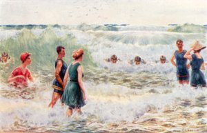 Bagno in mare, cavalcare le onde