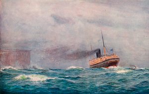 Un piroscafo P. & O. in partenza, 1913 da Percy F.S. Spence