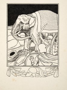Porus salvato dal suo elefante, da A Hundred Anecdotes of Animals, pub. 1924 da Percy J. Billingshurst