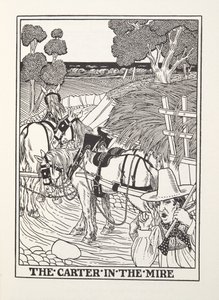Il Carrettiere nel Fango, da Fontaine Fables, pub. 1905