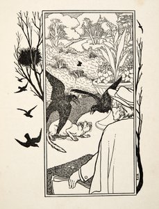 Il gatto e i corvi, da A Hundred Anecdotes of Animals, pub. 1924