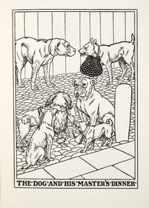 Il cane e la cena del suo padrone, dalle Favole di Fontaine
