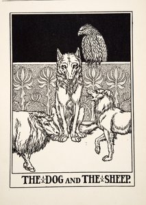 Il cane e la pecora, da Cento favole di Esopo, pub.1903