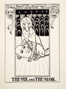 La volpe e la maschera, da Cento favole di Esopo, pub.1903