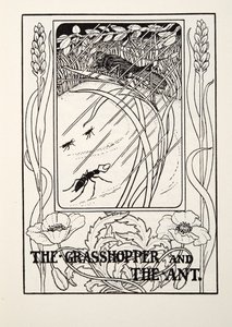 La cicala e la formica, dalle Favole di Fontaine, pub. 1905
