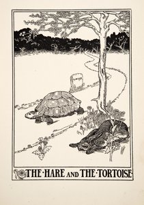 La Lepre e la Tartaruga, da Cento Favole di Esopo, pub.1903