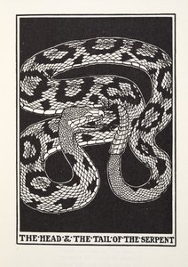 La Testa e la Coda del Serpente, da Fontaine Fables, pub. 1905 da Percy J. Billingshurst