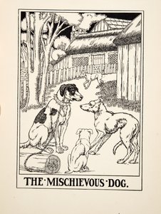 Il cane dispettoso, da Cento favole di Esopo, pub.1903 da Percy J. Billingshurst
