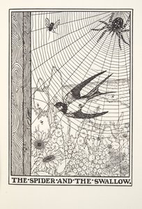 Il ragno e la rondine, da Fontaine Fables, pub. 1905