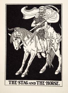 Il cervo e il cavallo, da Cento favole di Esopo, pub.1903 da Percy J. Billingshurst